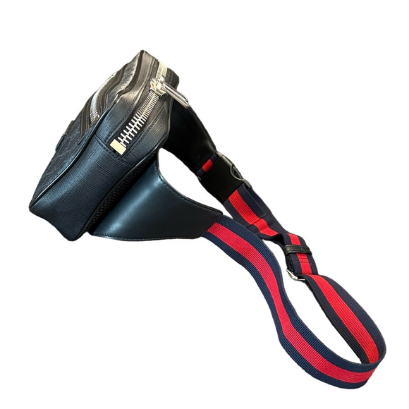 Gucci Black and Gray Belt Bag with Red Accents - Picture 4 of 10